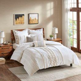 INK+IVY Imani Cotton Duvet Cover Mini Set Full Queen Ivory Mid-Century Adult Fashion Bedding II12-996 086569993977