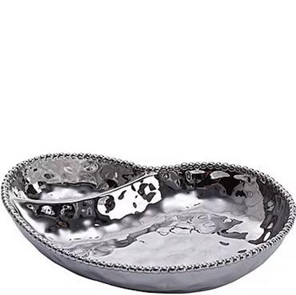 Pampa Bay Verona Silver Porcelain 2-Section Serving Piece | Dillard's