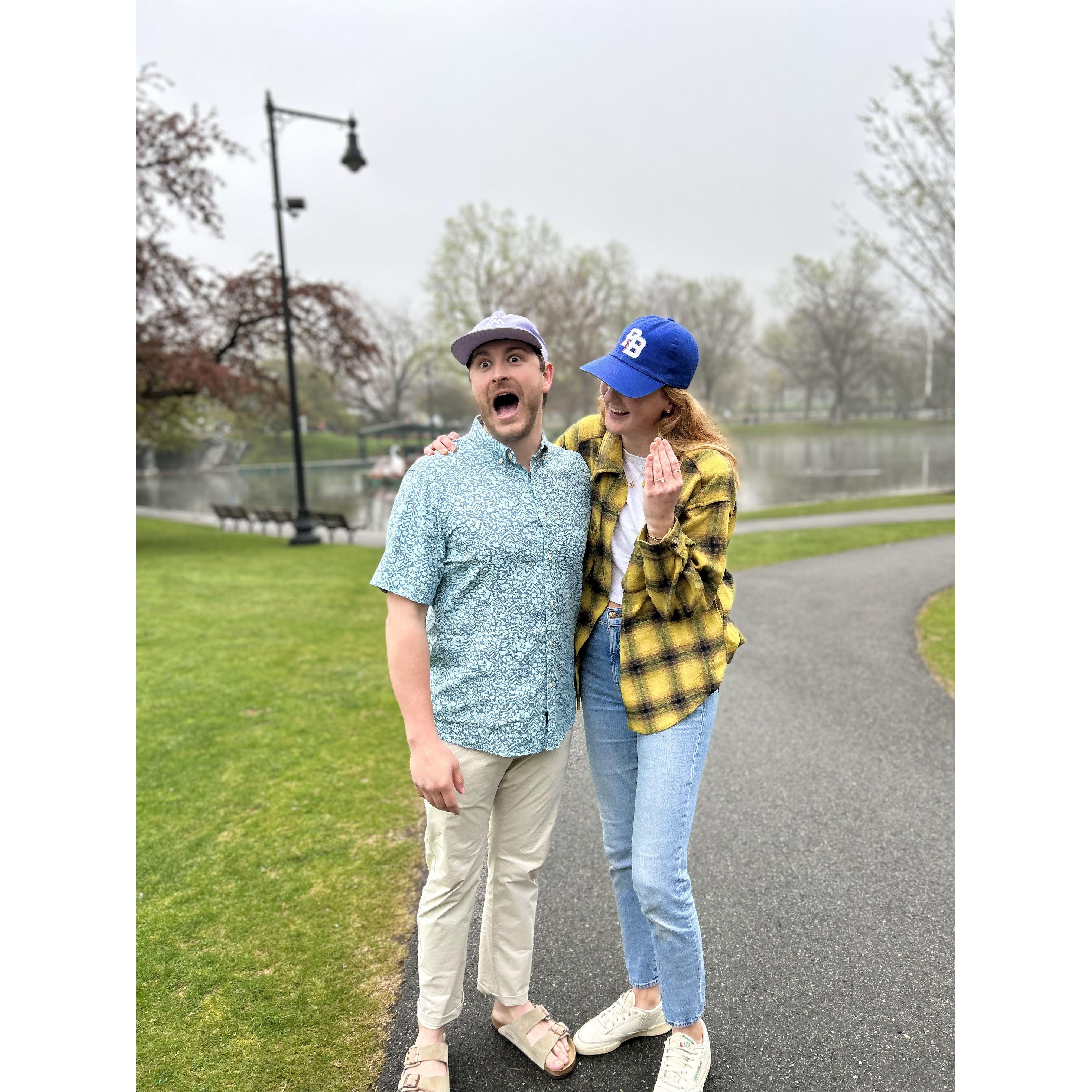 Engaged post-Boston Marathon!
