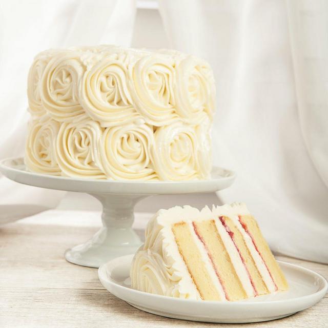 Gold Belly White Rose Layer Cake from We Take the Cake