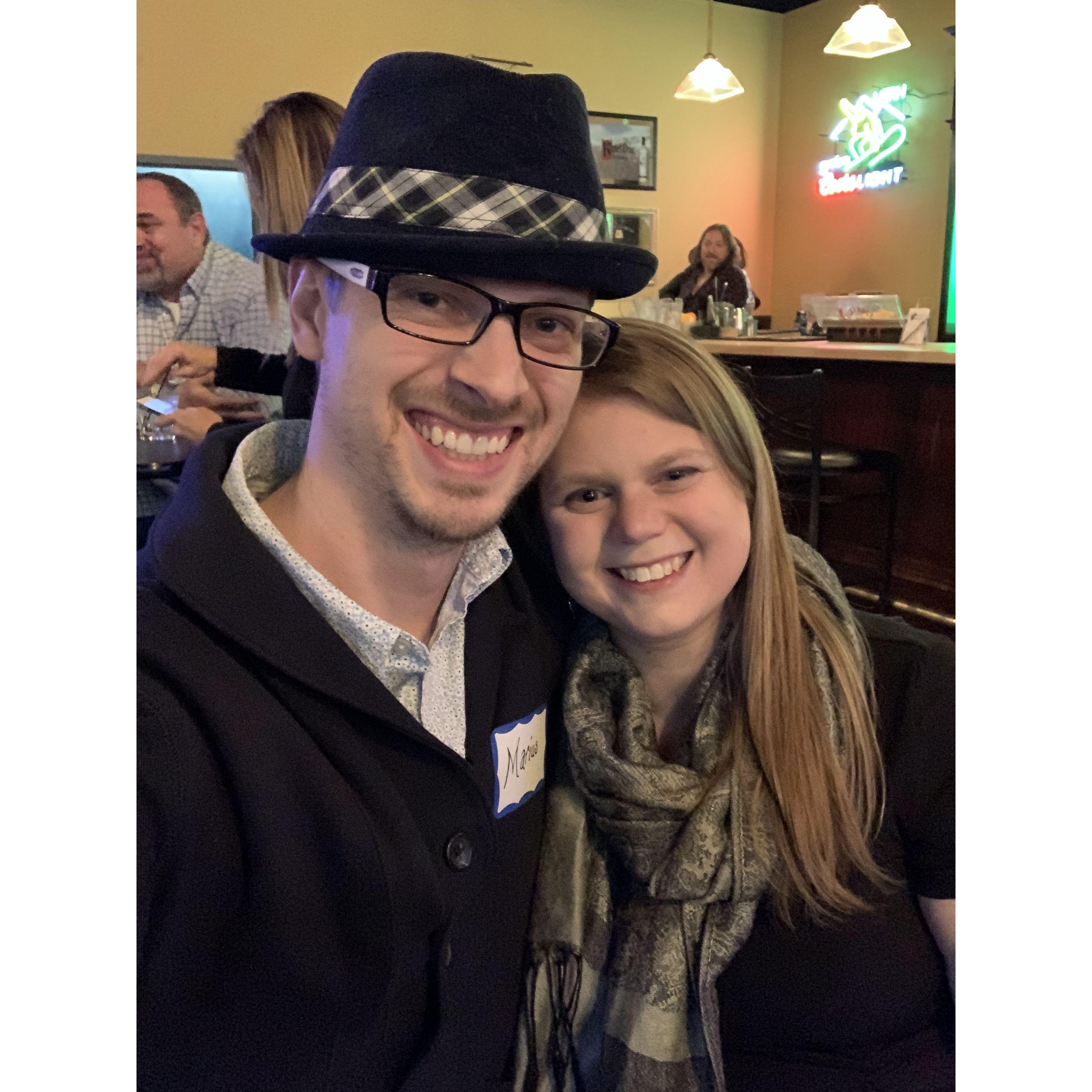 When Adam took us for a dinner theater date!