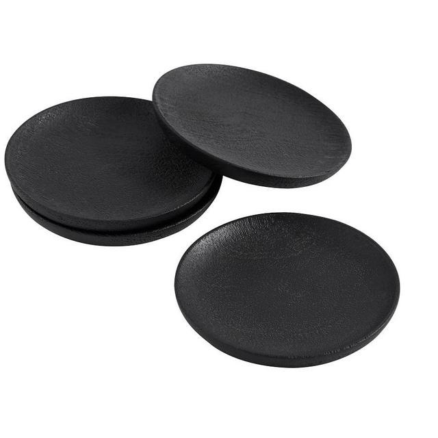 Chateau Acacia Wood Coasters, Set of 4 - Black