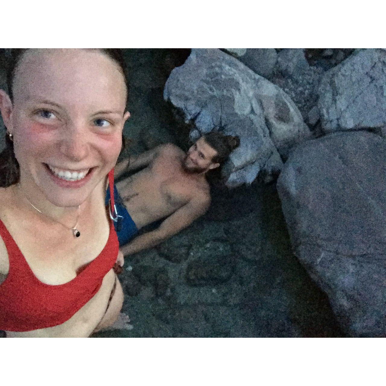 maddie's favorite place--wild hotsprings!