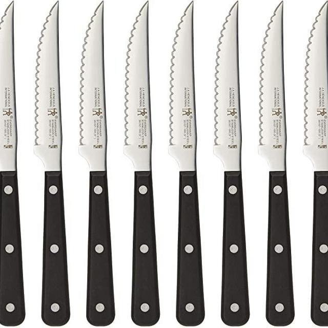 J.A. Henckels International Steak Knife Set of 8, 4.5", Black