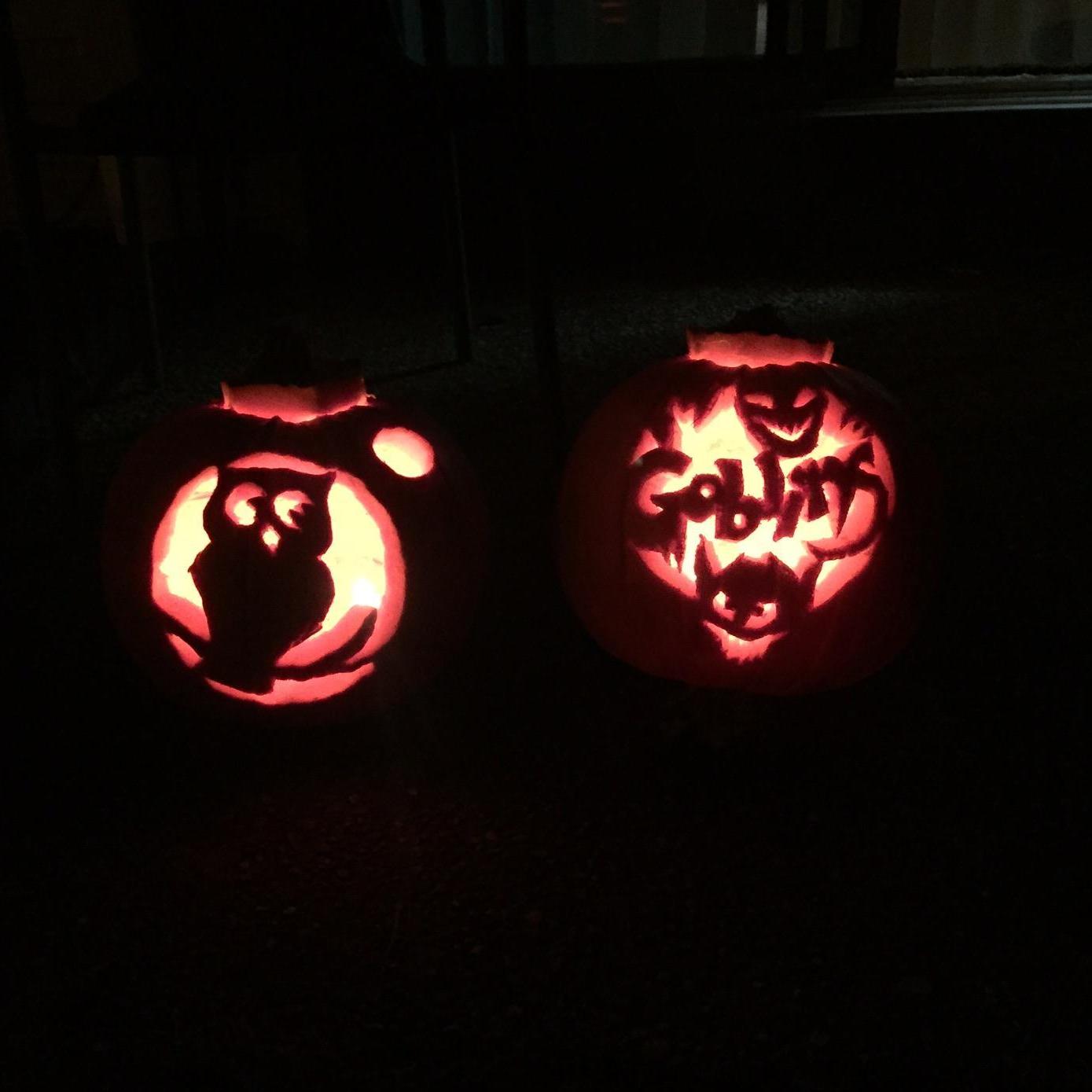 First pumpkin carving.