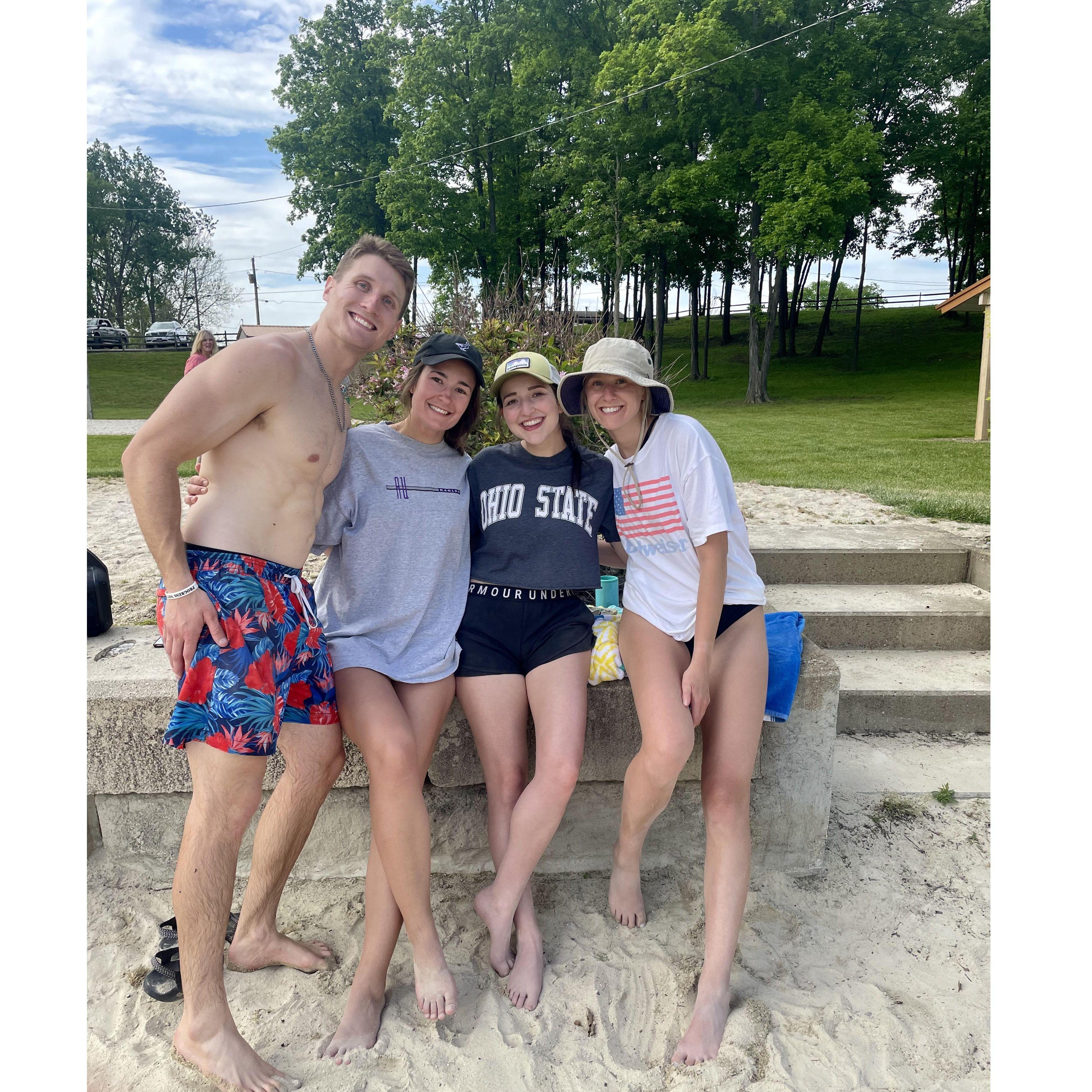 Memorial weekend at the Valentine family lake house with bridesmaids Emily Malsch and Natalie Dajani. May, 2023.