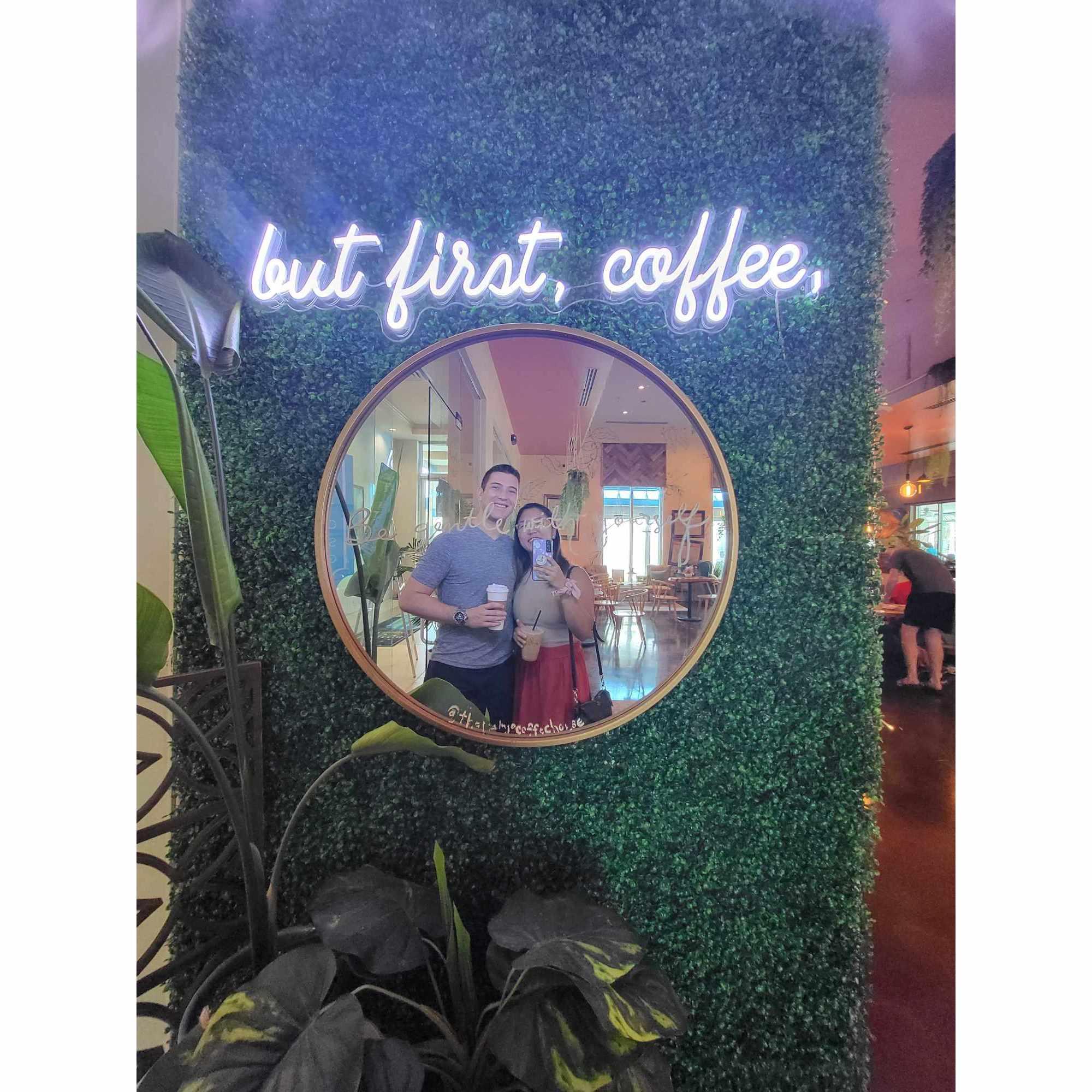 And many mornings checking out the best coffee spots we could find. Robbie even learned to roast his own coffee!