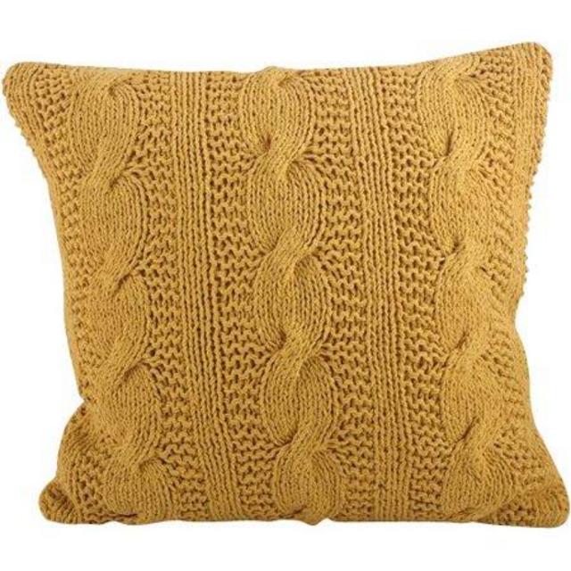 Saro McKenna Cable Knit Cotton Throw Pillow