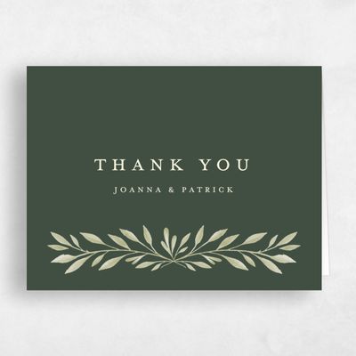 Evergreen Wedding Thank You - Oriana Landscape