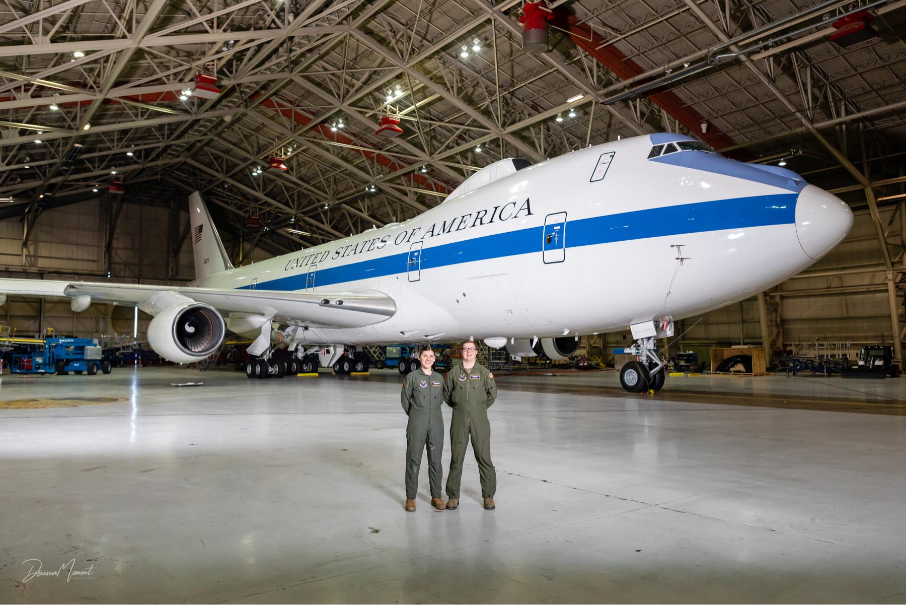 Alex and I took this picture in front of the E4B, the jet where it all started!