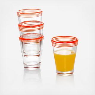 Swirl Pop Juice Glass, Set of 4