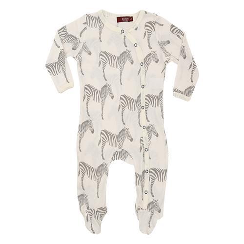 Zebra Footed Romper