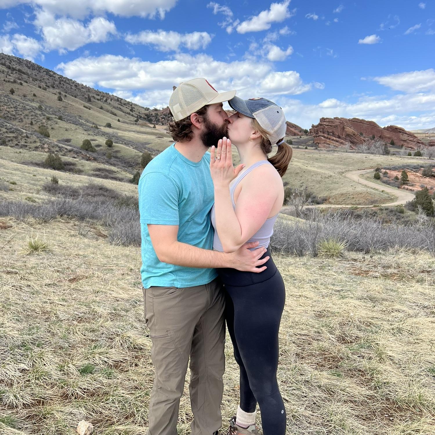 Red rocks in the background!