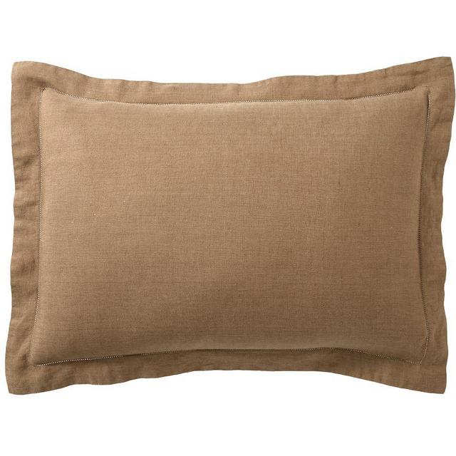 Toffee Belgian Flax Linen Shams, Standard, Set of 2