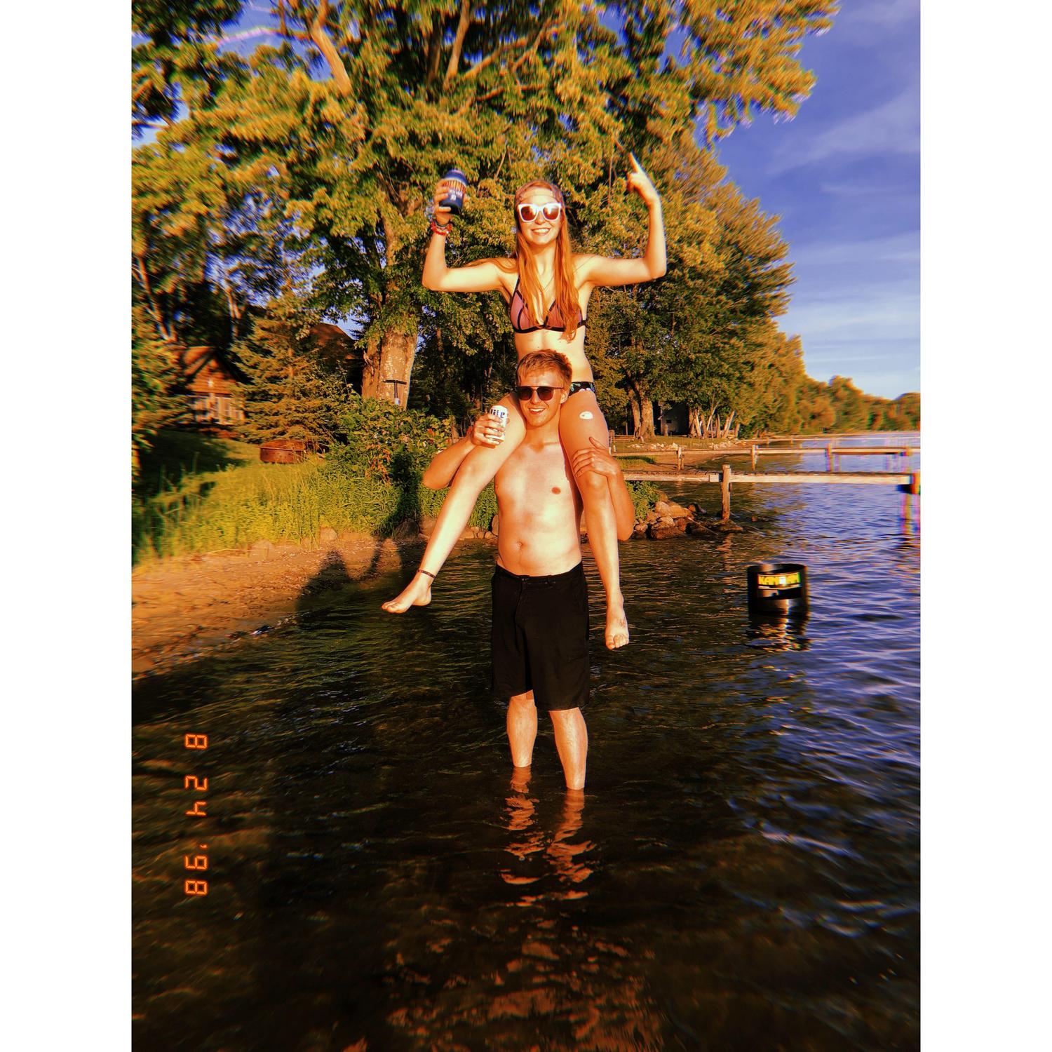 One of our many trips to David's family cottage in Curtis Michigan