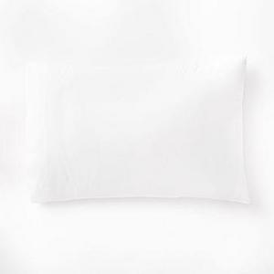 Organic Washed Cotton Standard Pillow Case, Set of 2, Stone White
