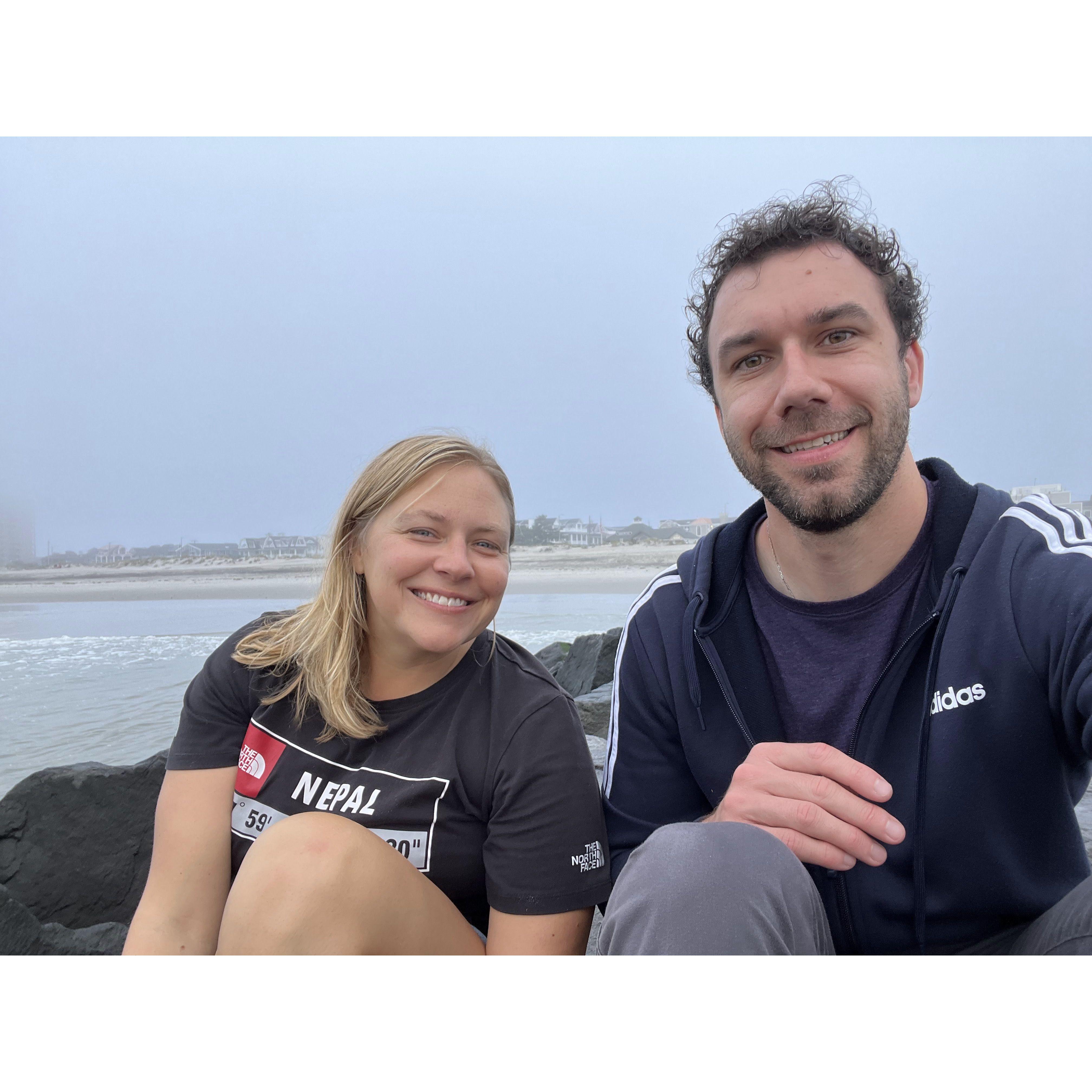 Michele shared her sunrise spot with Tim in Ocean City NJ in Oct 2023. They spent time reflecting on Isaiah 43