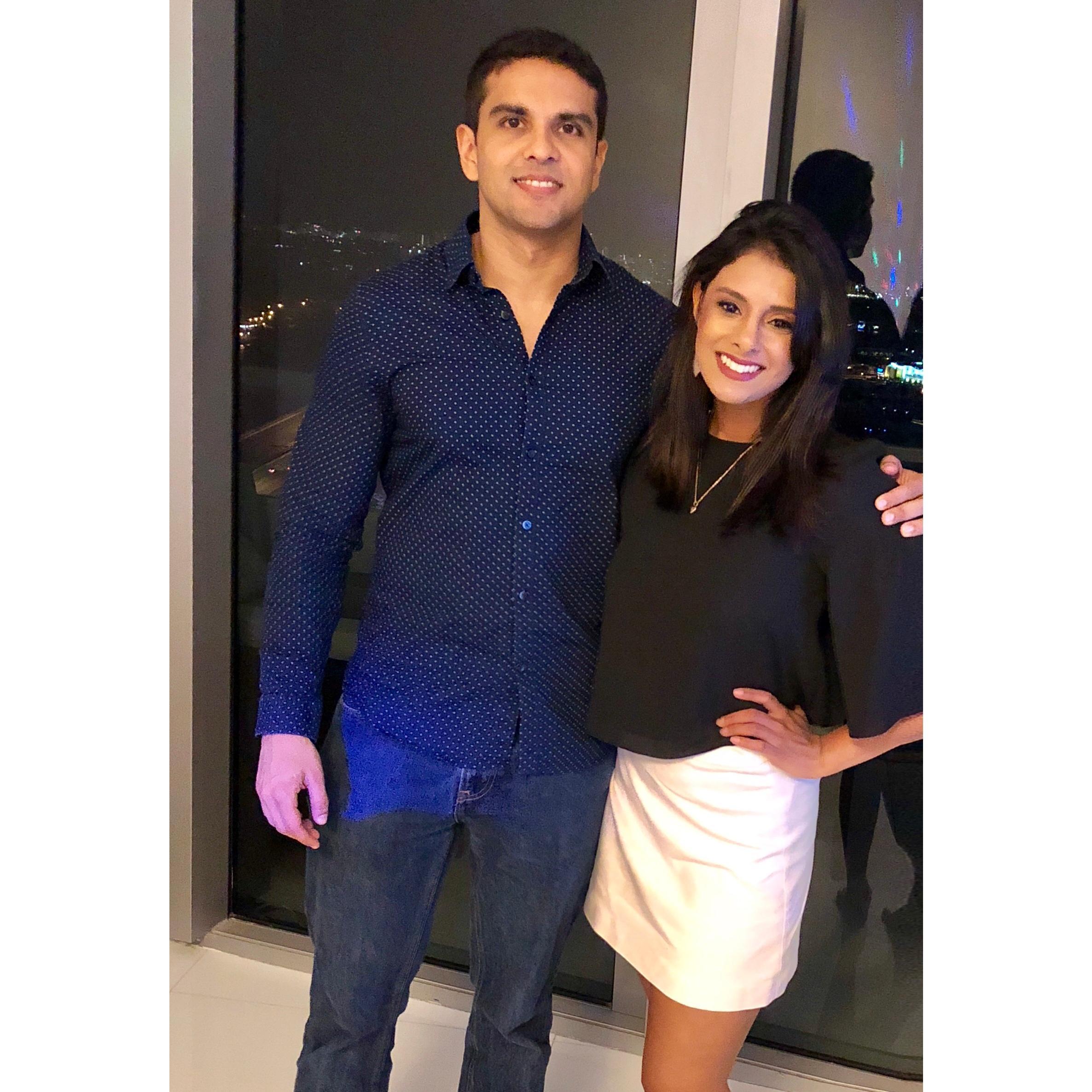 Our first night out together as a couple.