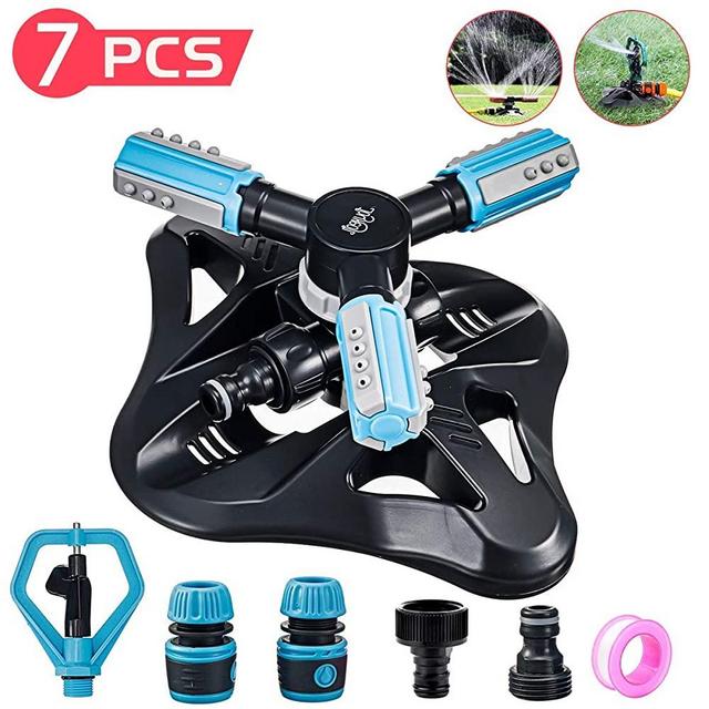 JOYXEON Garden Sprinkler 2020 Updated Lawn Sprinkler with Butterfly Rotary Sprinkler Automatic 360 Rotating Adjustable Yard Sprinklers for Garden Yard Kids with 5 PCS Sprinkler Accessories