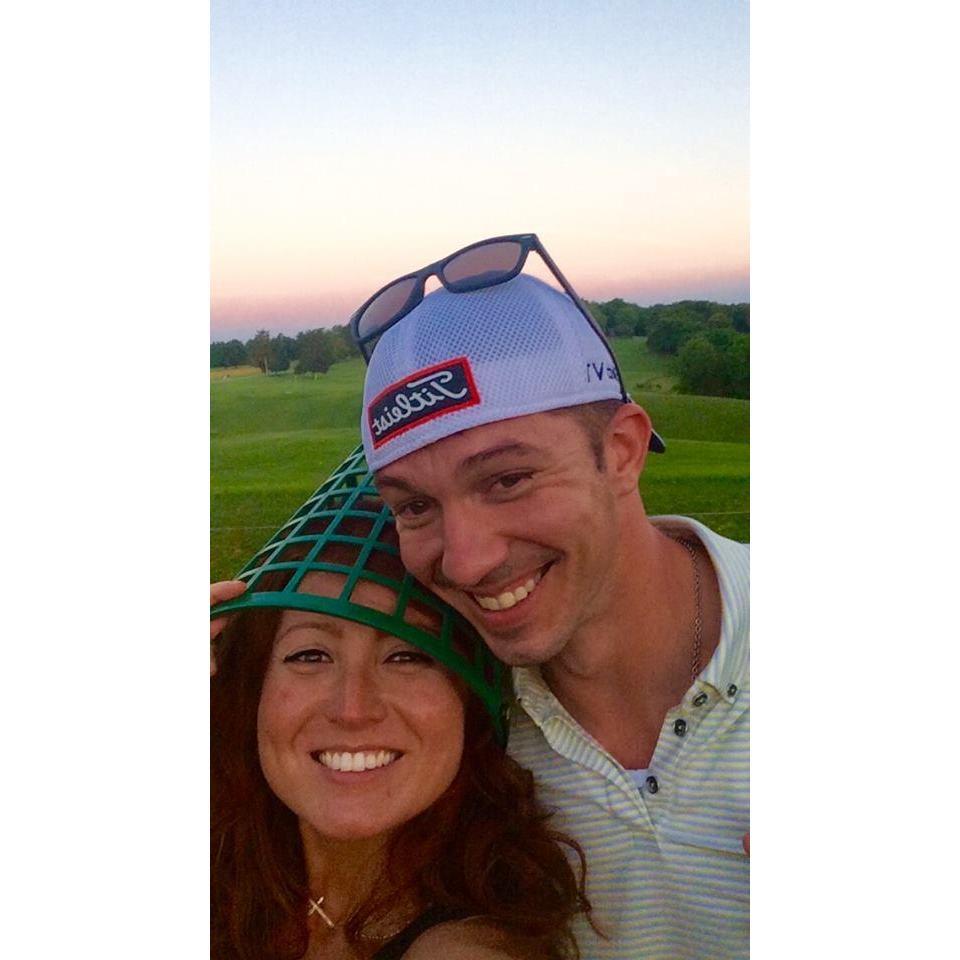 Our first date at the driving range.