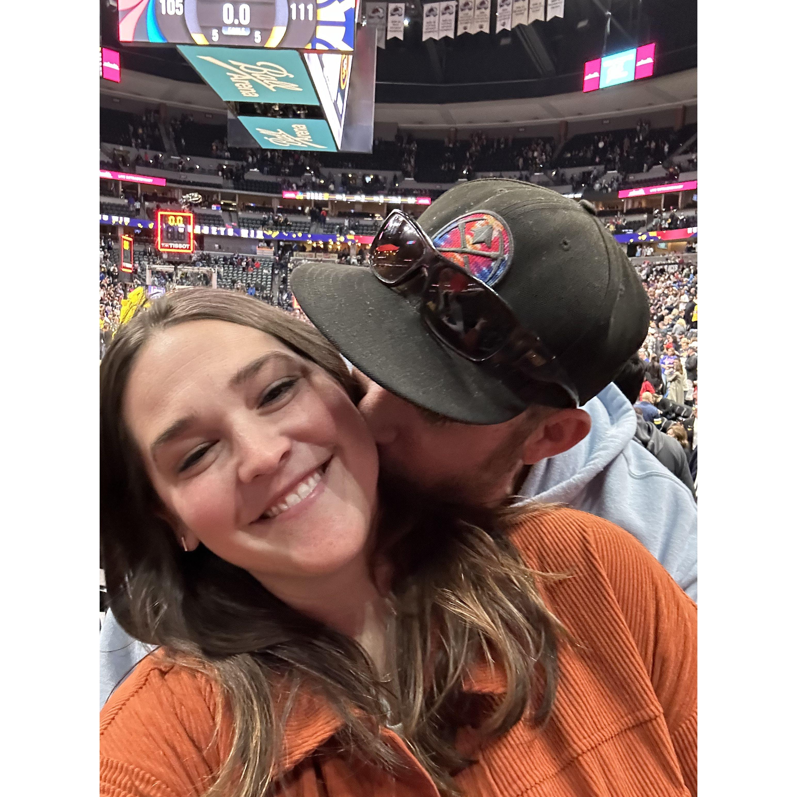 Our first basketball game and one of our first photos together