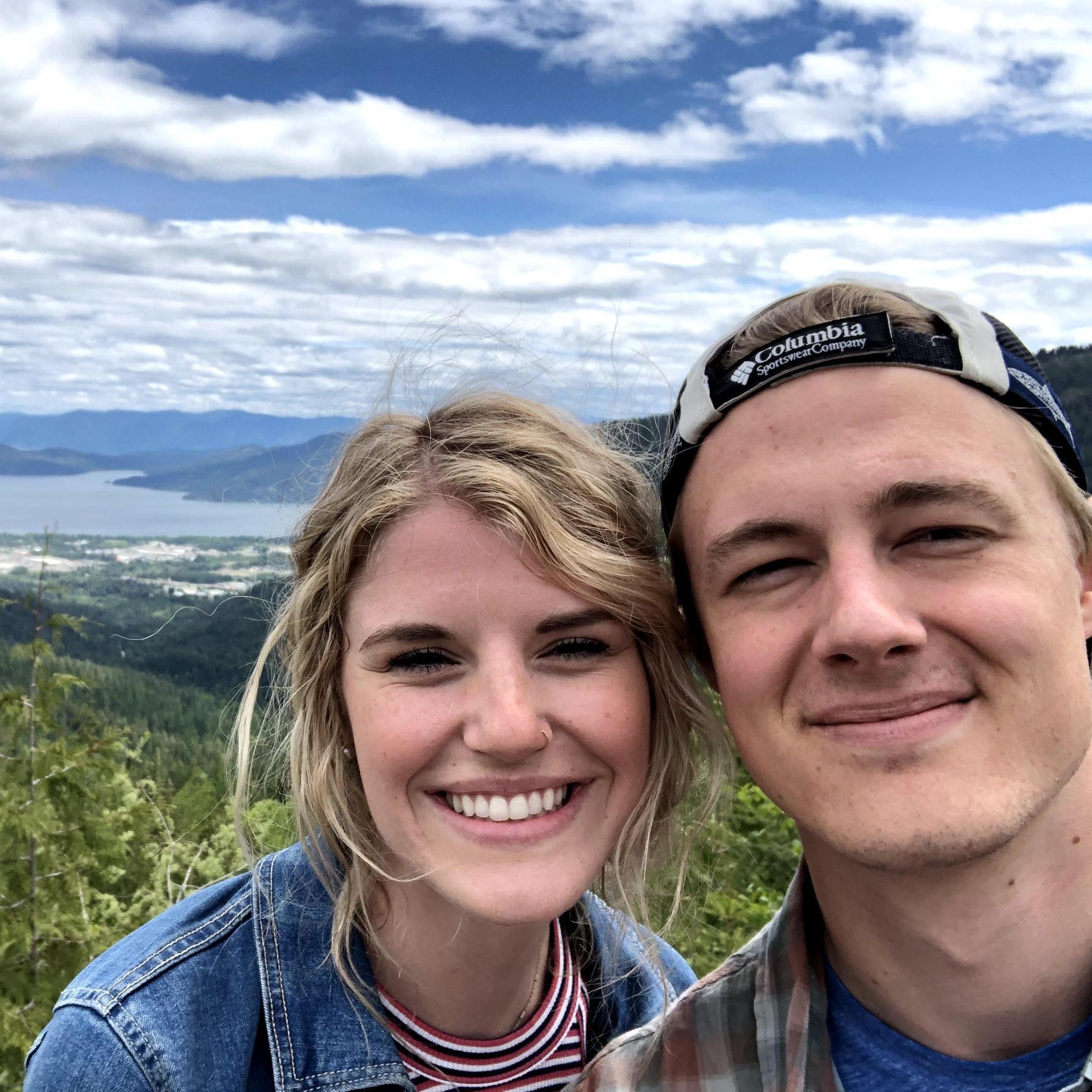 Claire's first trip to Sandpoint. This picture was taken at Schweitzer Mountain in May 2019... Where we will be getting married!