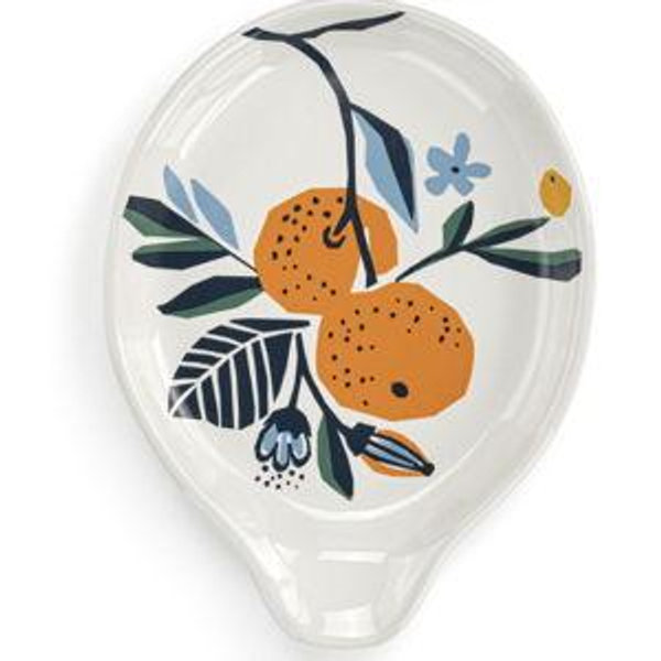 Citrus Blooms Ceramic Spoon Rest