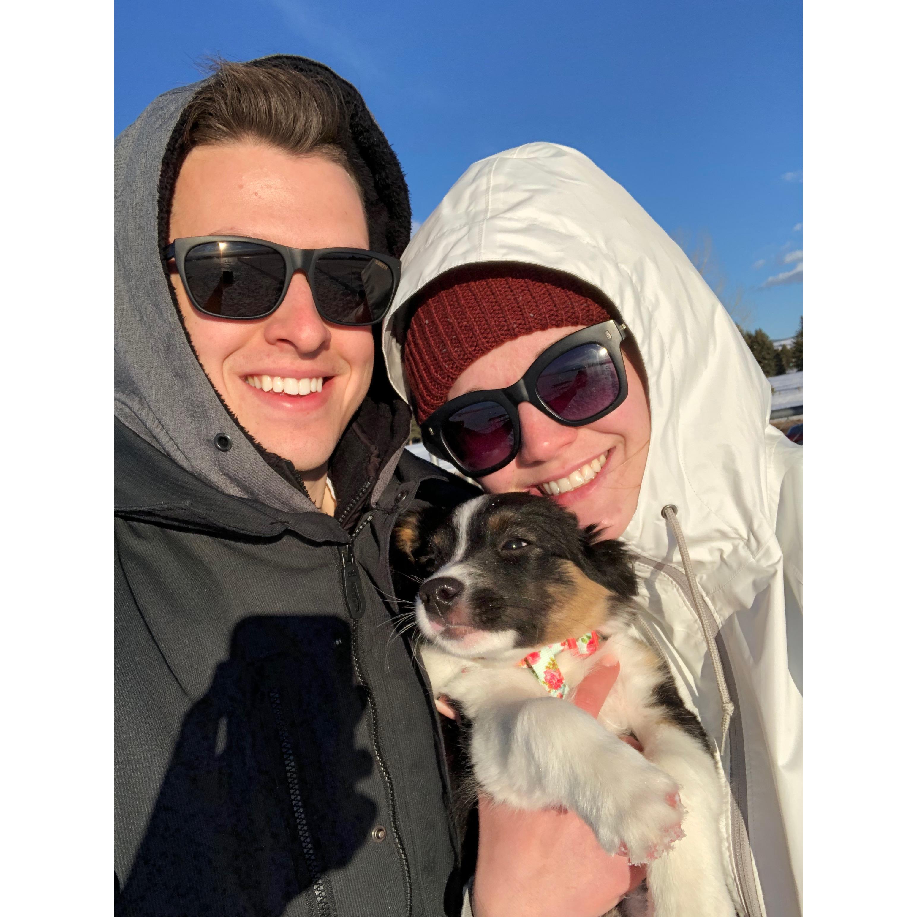 One of our first pictures with Harper March 2018 Laramie, WY