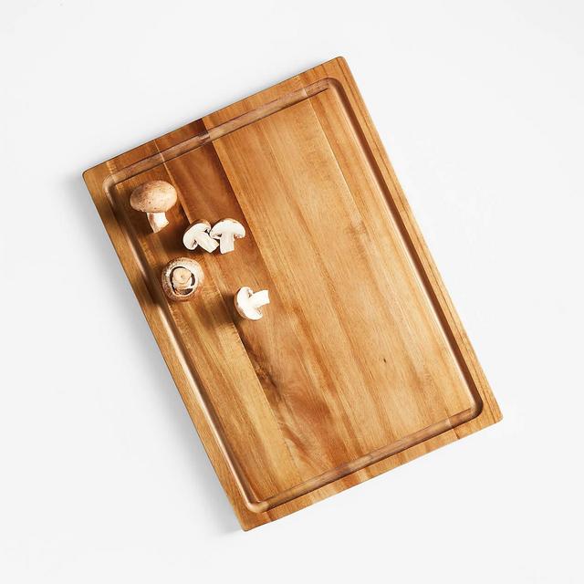 Crate & Barrel Acacia Wood Cutting Board