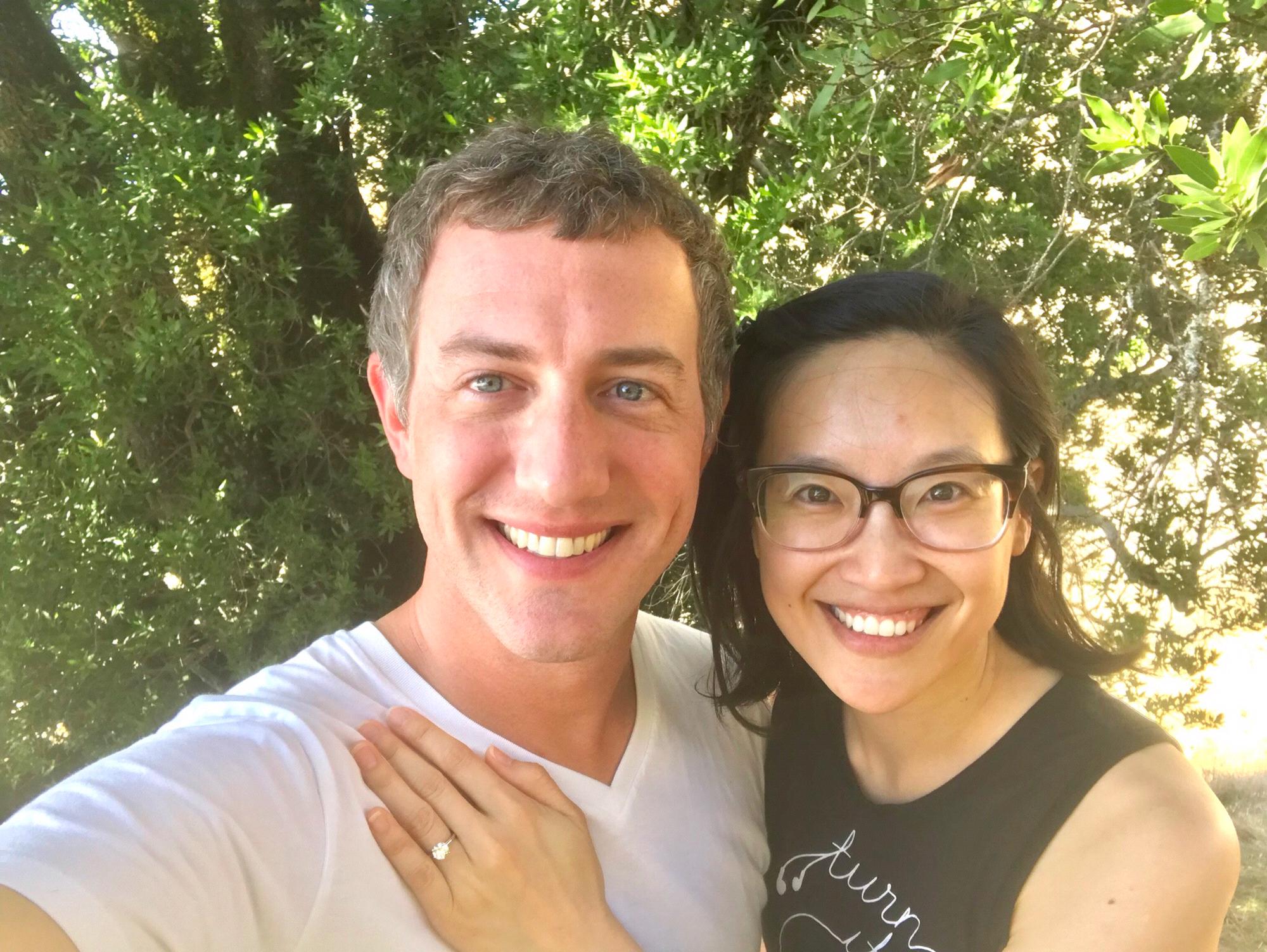 First pictures immediately after Pam said yes!