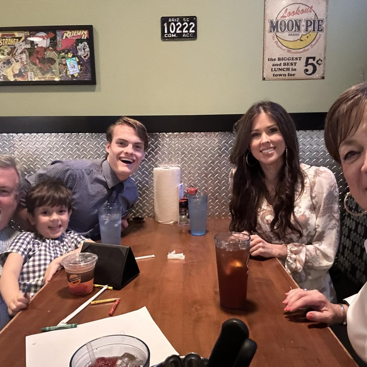 Davin and Rebecca with the Johnsons