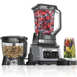Ninja BN801 Professional Plus Kitchen System, 1400 WP, 5 Functions for Smoothies, Chopping, Dough & More with Auto IQ, 72-oz.* Blender Pitcher, 64-oz. Processor Bowl, (2) 24-oz. To-Go Cups, Grey