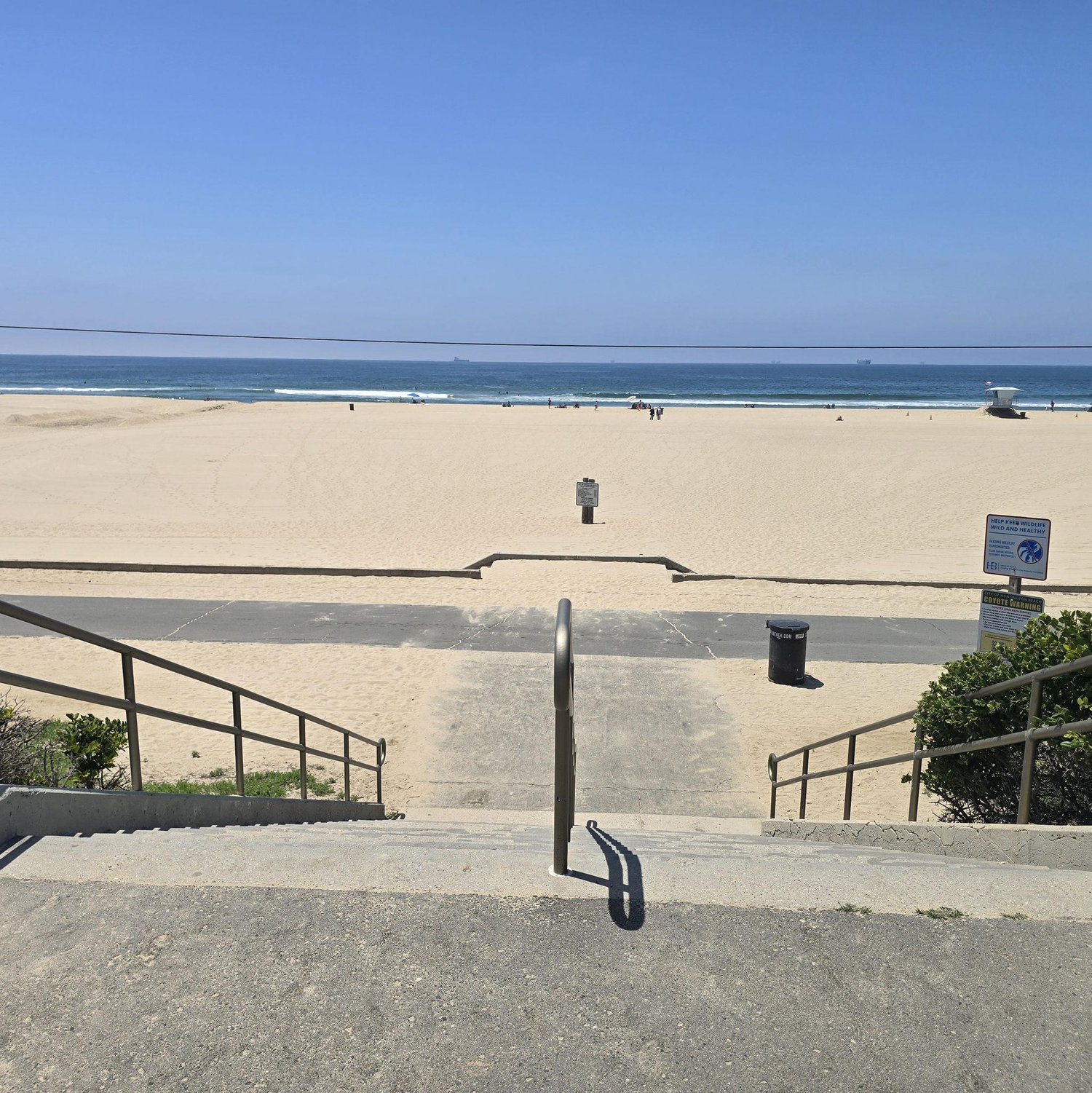 Stairs from PCH leading down to the Beach/Ceremony Area.