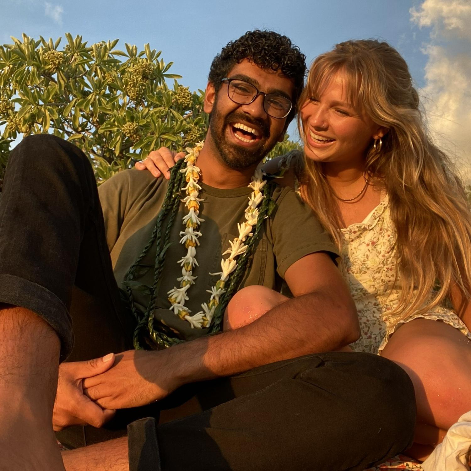 In hawaii when we started dating:)