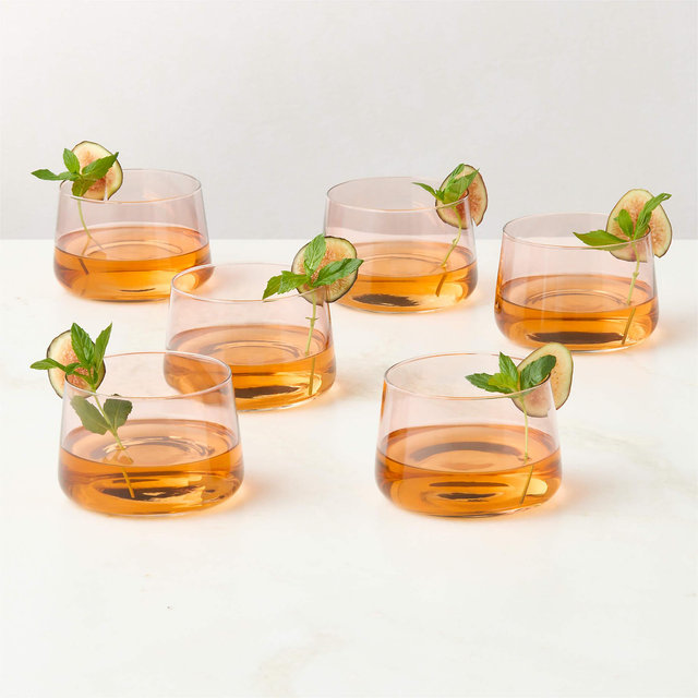Neat Burgundy Tasting Glasses Set of 6