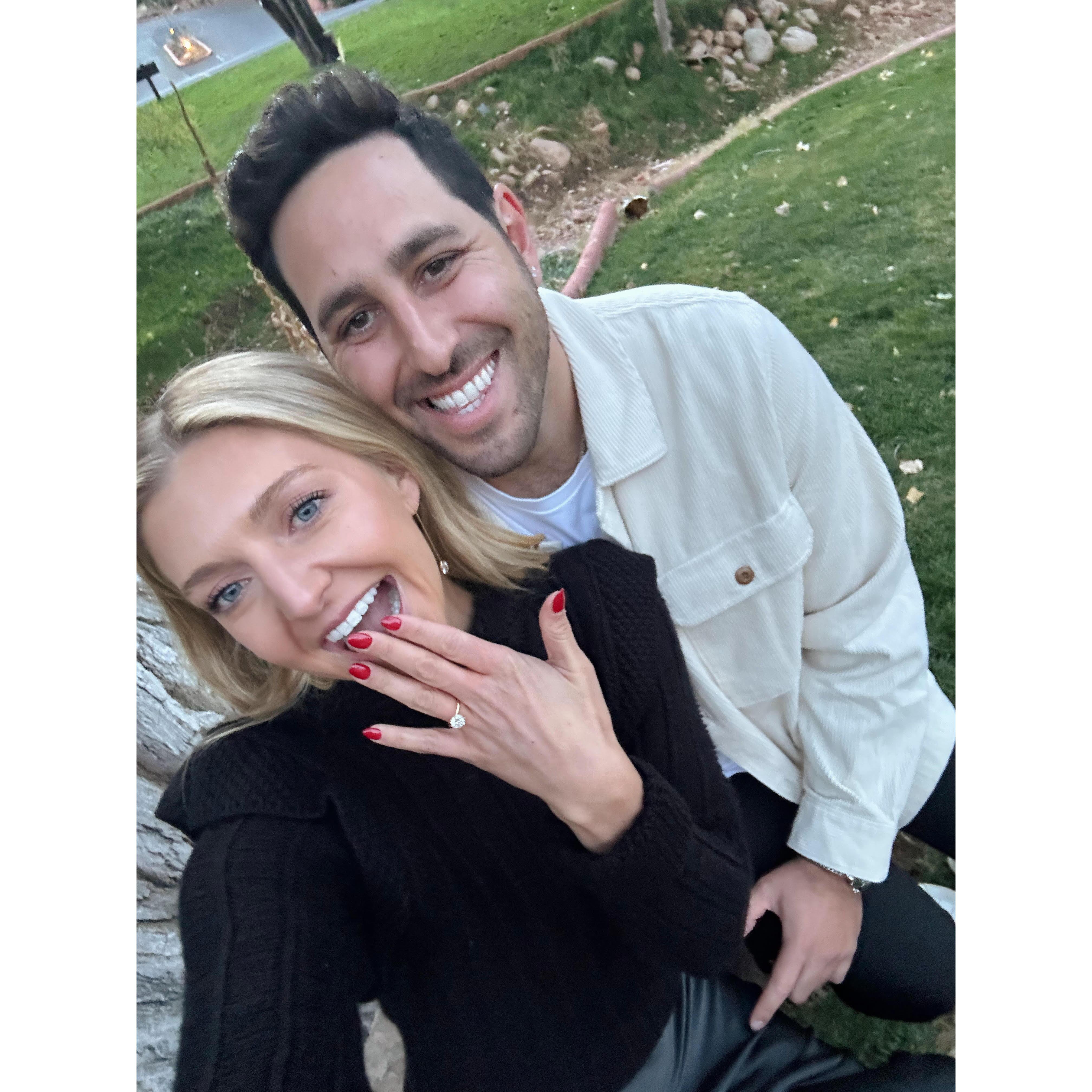 Drew popped THE question in Sedona, AZ at the beautiful Enchantment Resort.