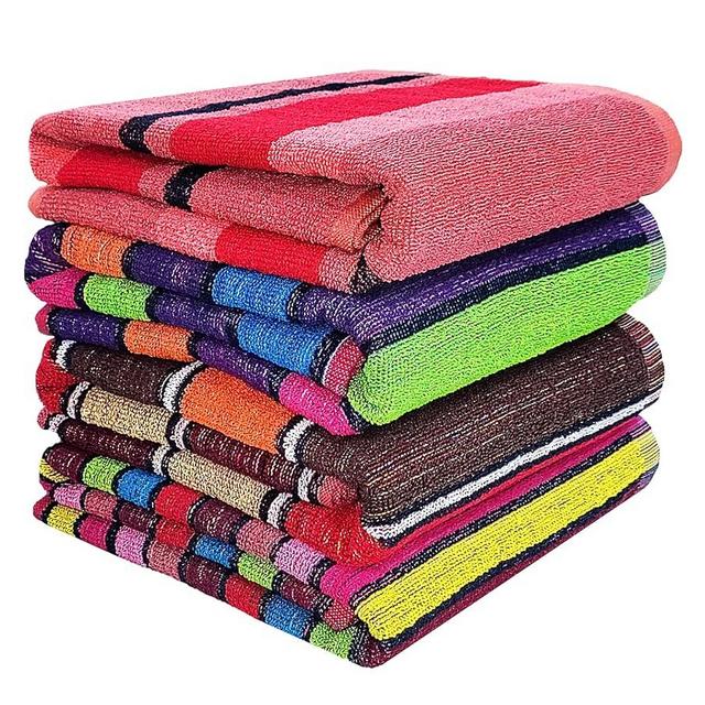 BolBom*S Cotton Beach Towels- Hammam Classic Pool Towel 30 x 60 Inches Oversized Soft Beach Towels for Adults - Luxury Beach Bath Towels - Summer Gifts Beach Accessories - Pack of 4