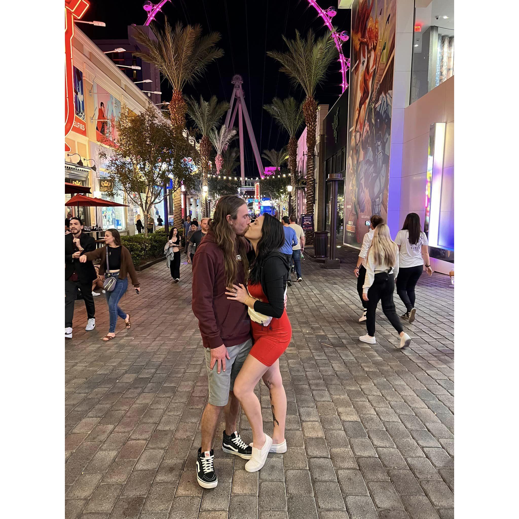 In Vegas! Luke had taken Taylor for her 26th birthday