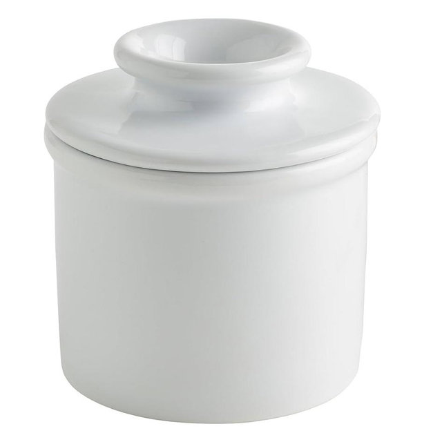 Butter Bell - The Original Butter Bell Crock by L. Tremain, a Countertop French Ceramic Butter Dish Keeper for Spreadable Butter, French Ceramic Butter Dish Keeper, Specialty - Classic White