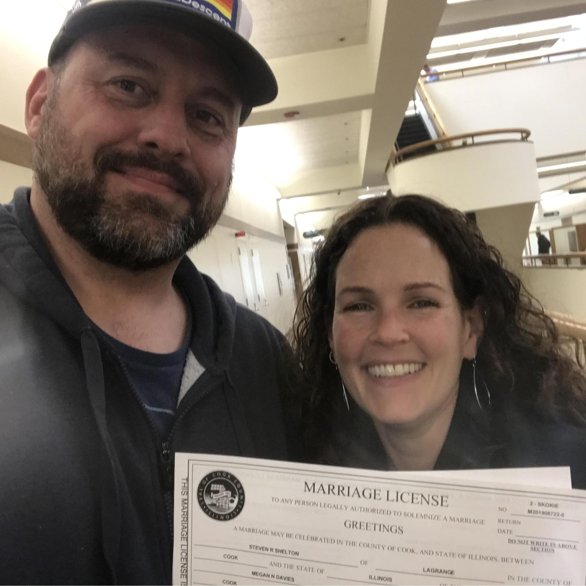 We got our marriage license!!!