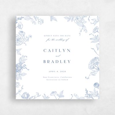 Demin Blue Wedding Save the Date - Daphnel Square