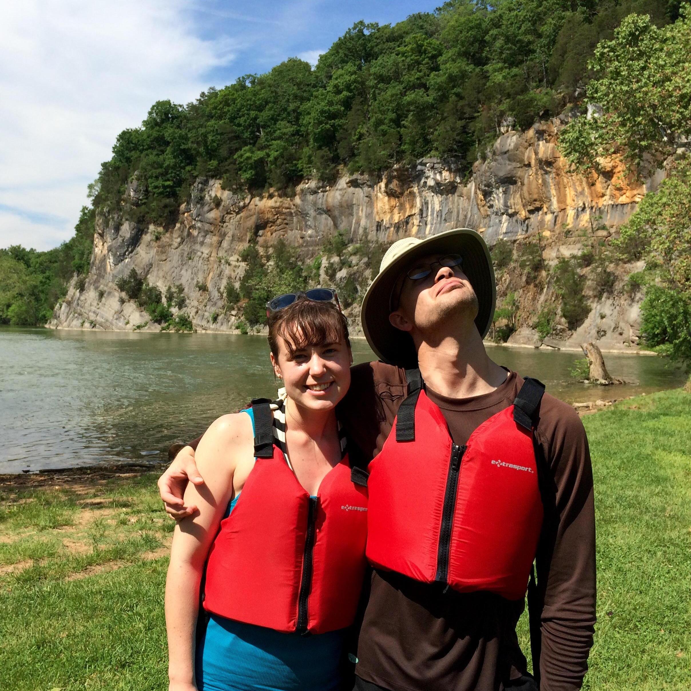 Another day, another canoe adventure. This was right after we swamped the canoe coming through the rapids.