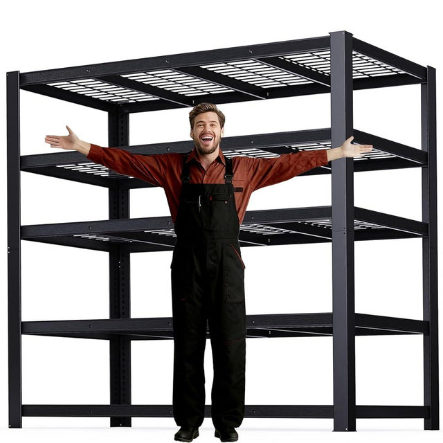 ZEUKMXOO 62" W 3050LBS Storage Shelves Unit,5 Tier Heavy Duty Metal Shelving Unit and Storage Large Rack,72" H x62 W x24 D Adjustable Metal Shelving Unit,Garage Shelves for Basement,Warehouse