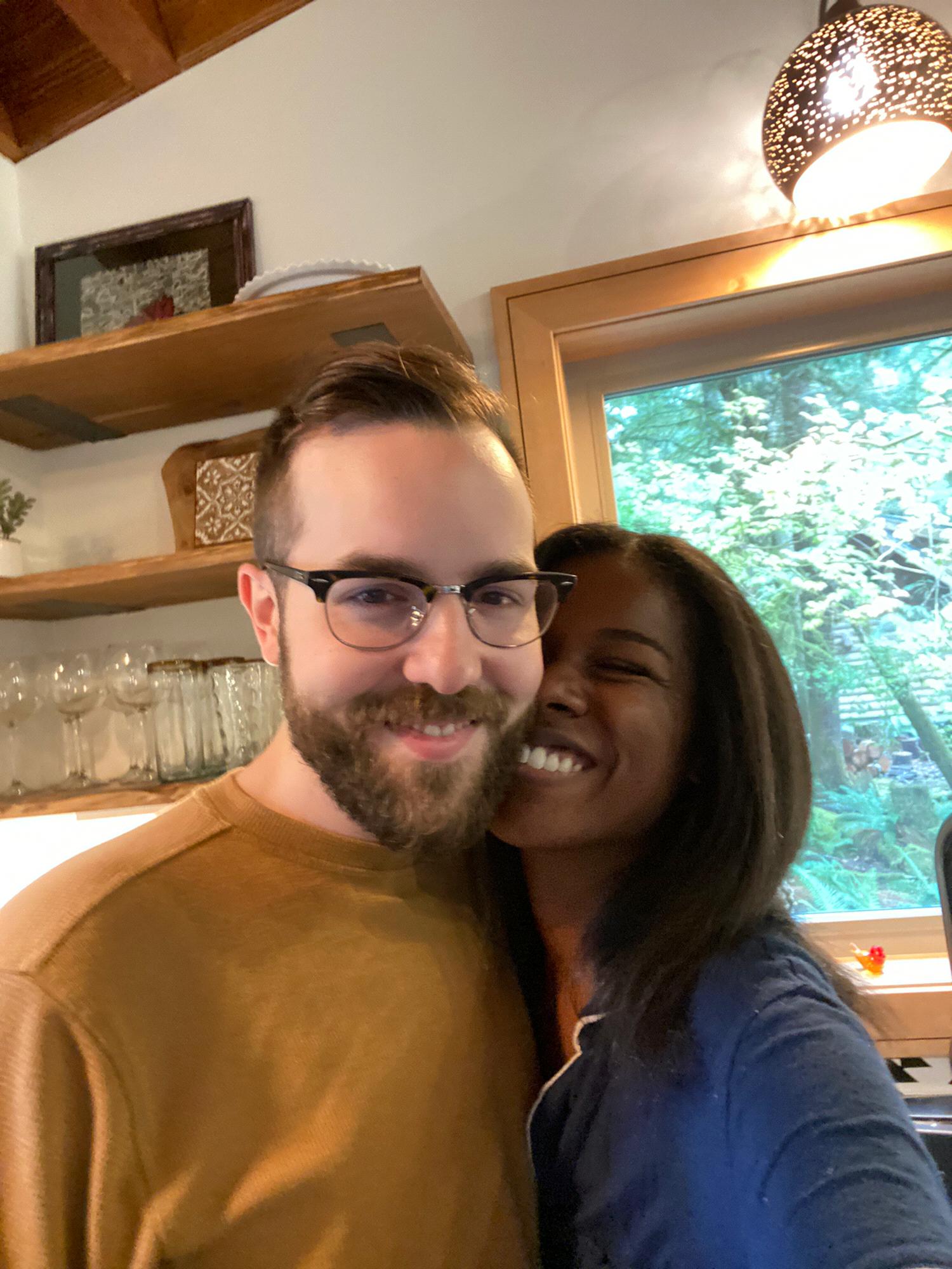 First selfie as a married couple