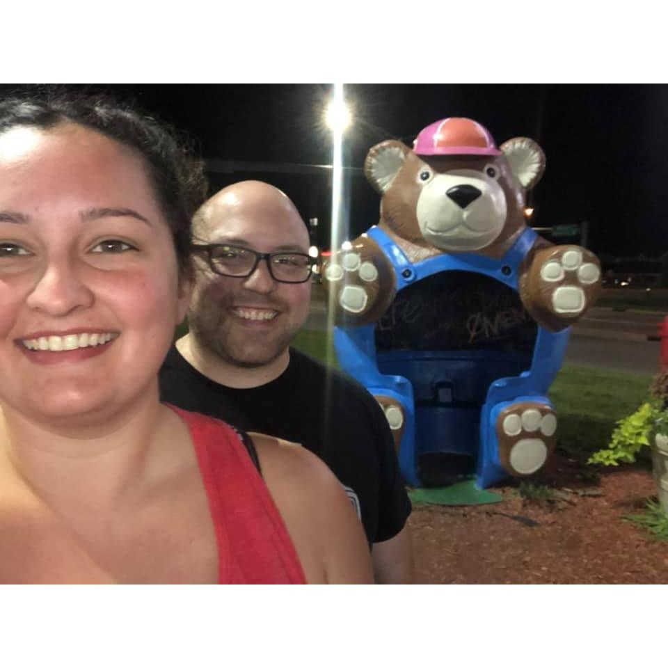 A creepy bear at a gas station in Wisconsin on our way out west. 
-08/02/2019 -