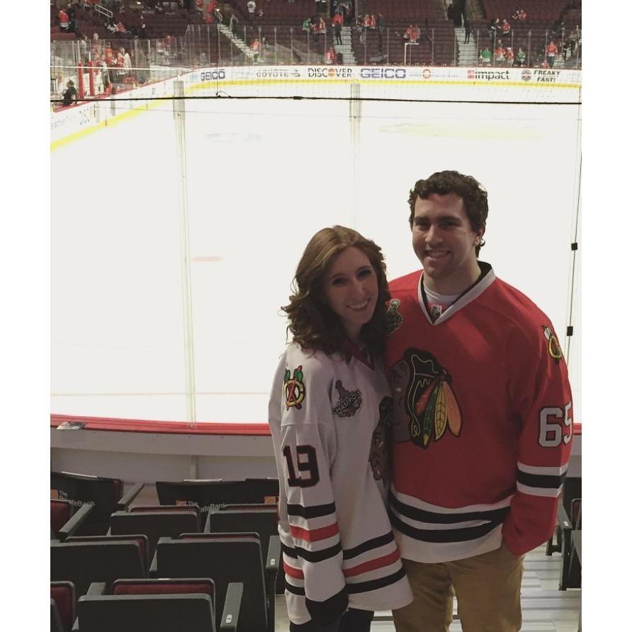 Patrick's first Blackhawks game!