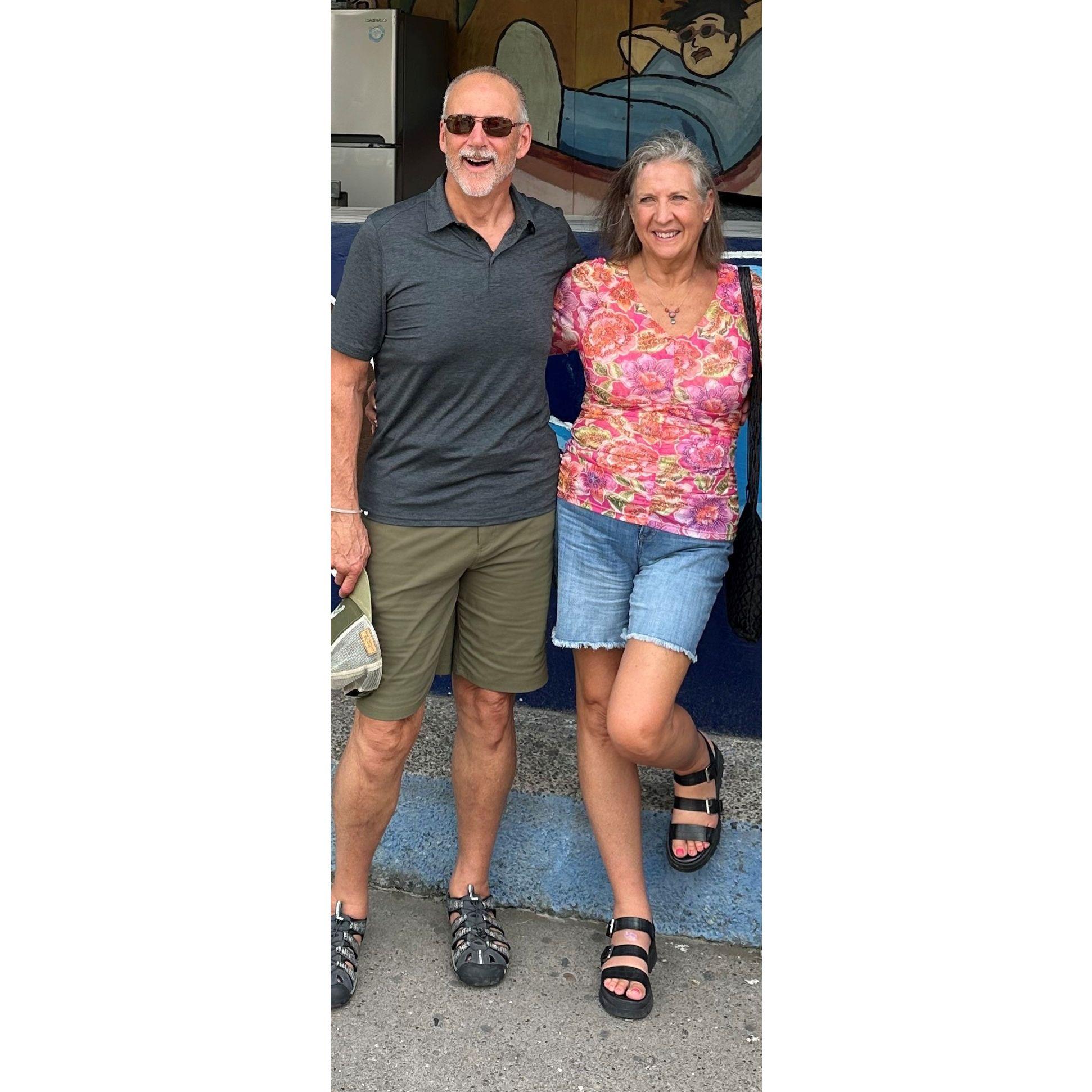 Visiting local street food vendors in Mazatlan