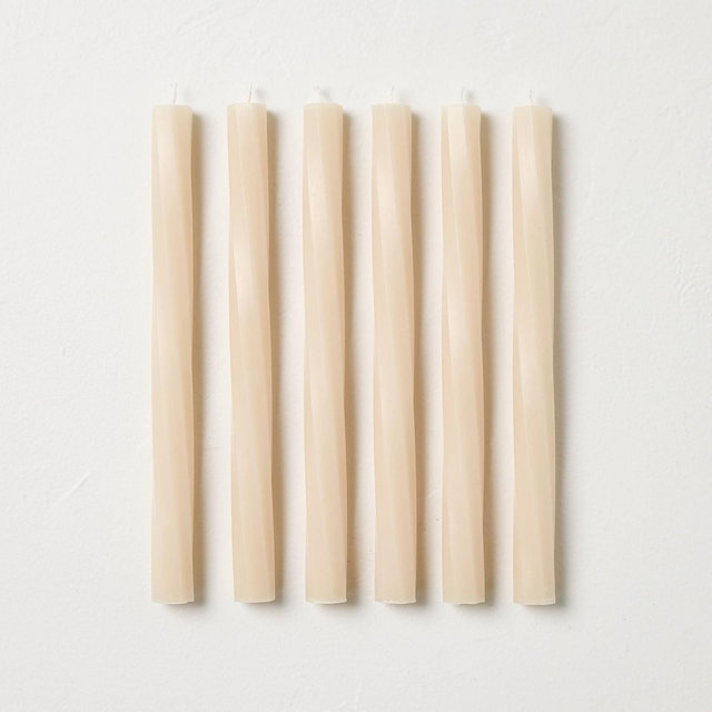 6pk 10" Macademia Twisted Taper Set Tan - Hearth & Hand™ with Magnolia