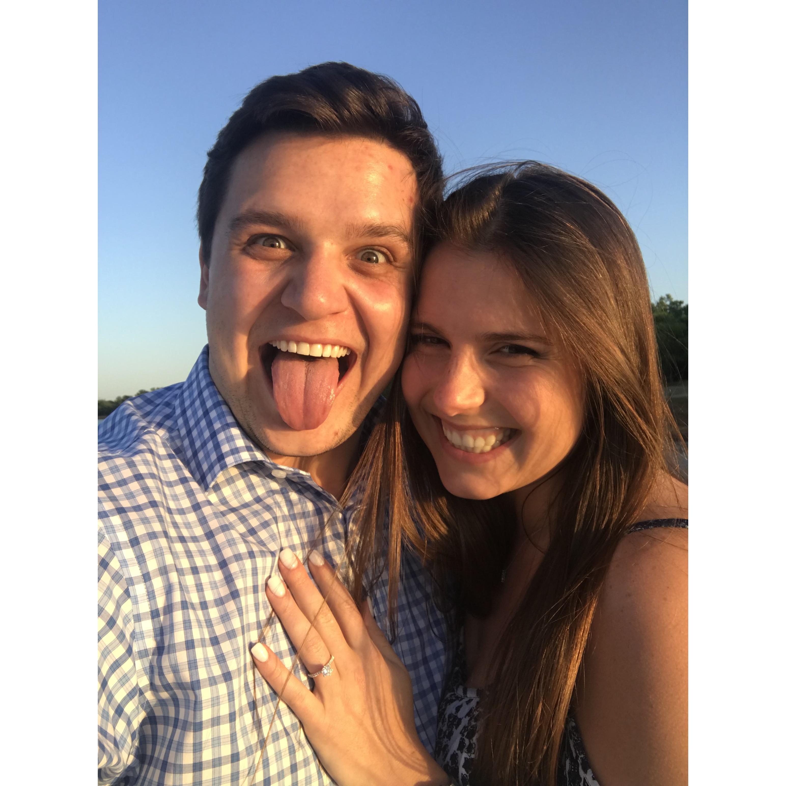 He's stoked about getting married!
