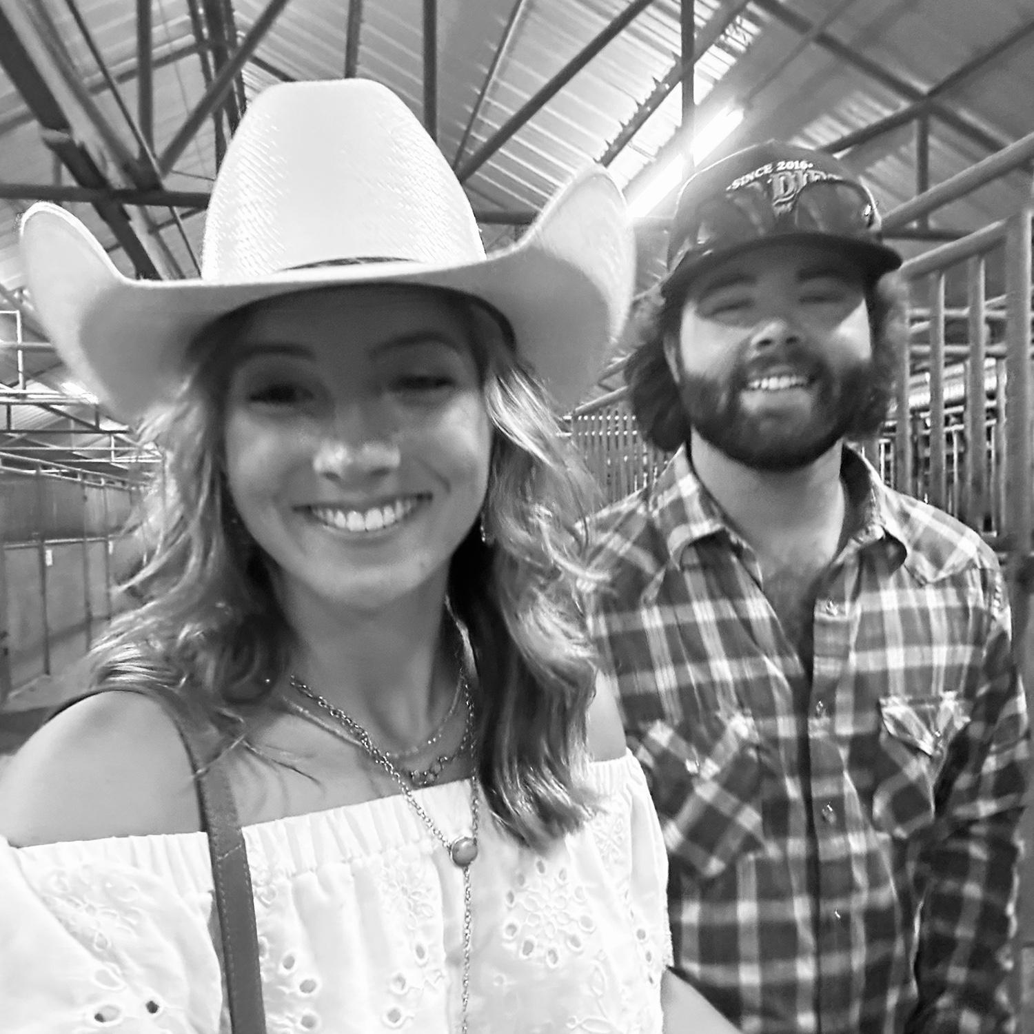 The couple's first time attending the Old Fort Days Rodeo together, just months after they met!